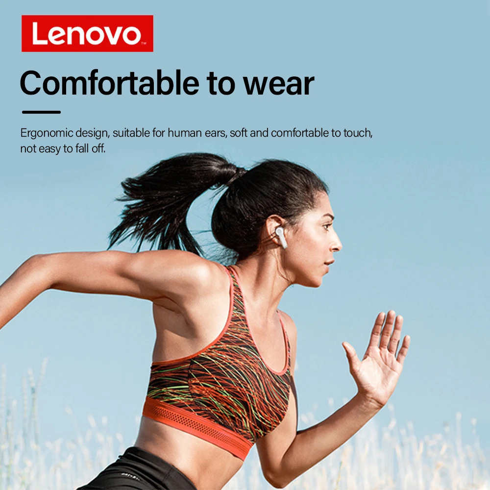 Беспроводная Bluetooth гарнитура Lenovo HT08 TWS сенсорная кнопка сверхдлительный режим