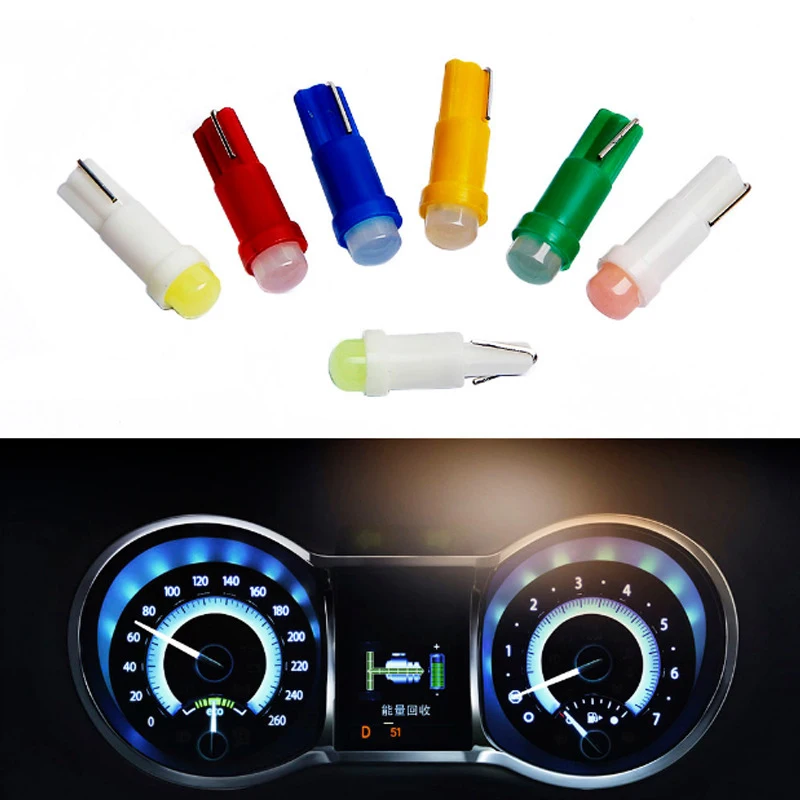20x автомобилей COB T5 1SMD приборной панели потепления лампы W3W W1.2W светодиодный