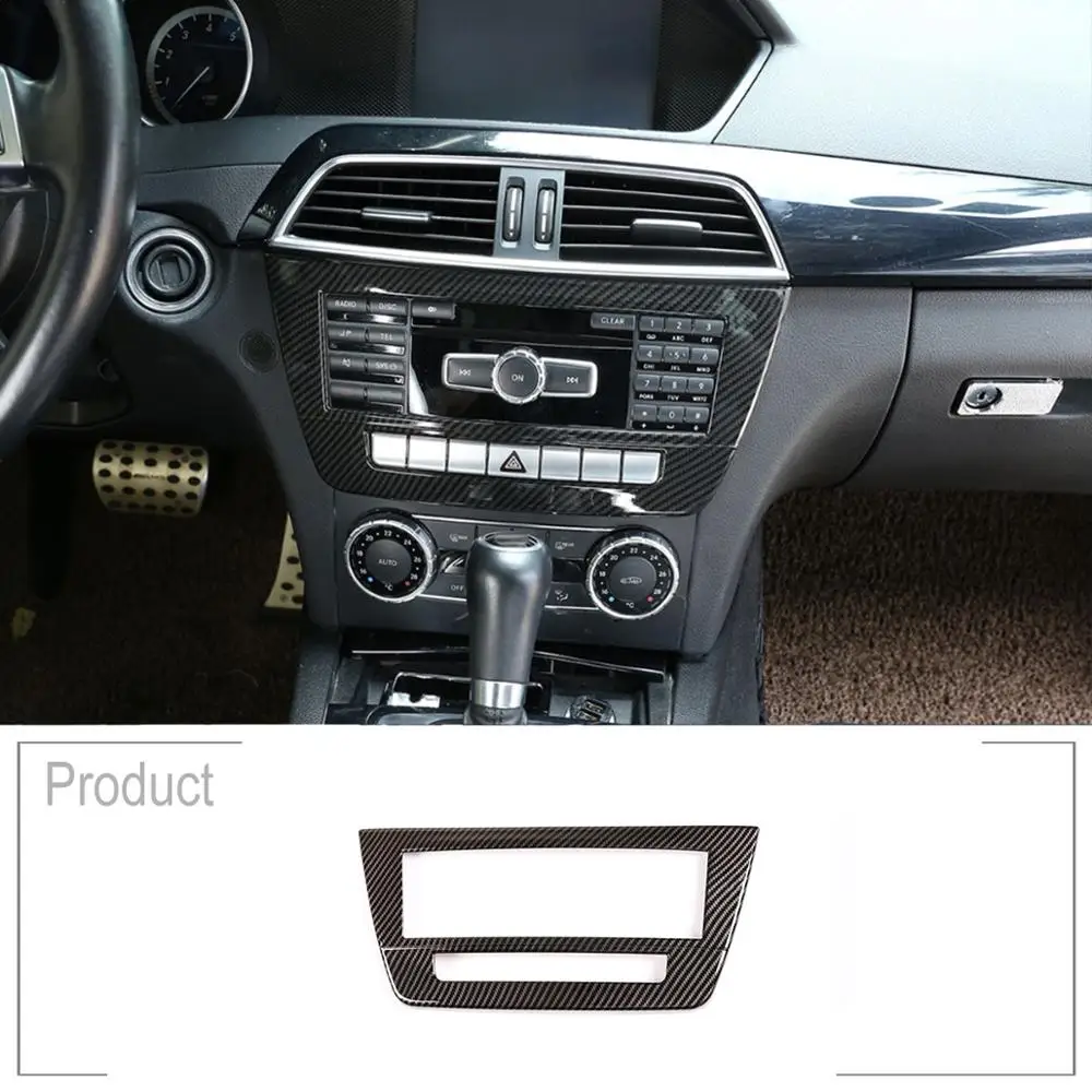 

ABS Center Console CD Decoration Frame Trim For Mercedes benz C Class W204 2011 2012 2013 Year Accessories