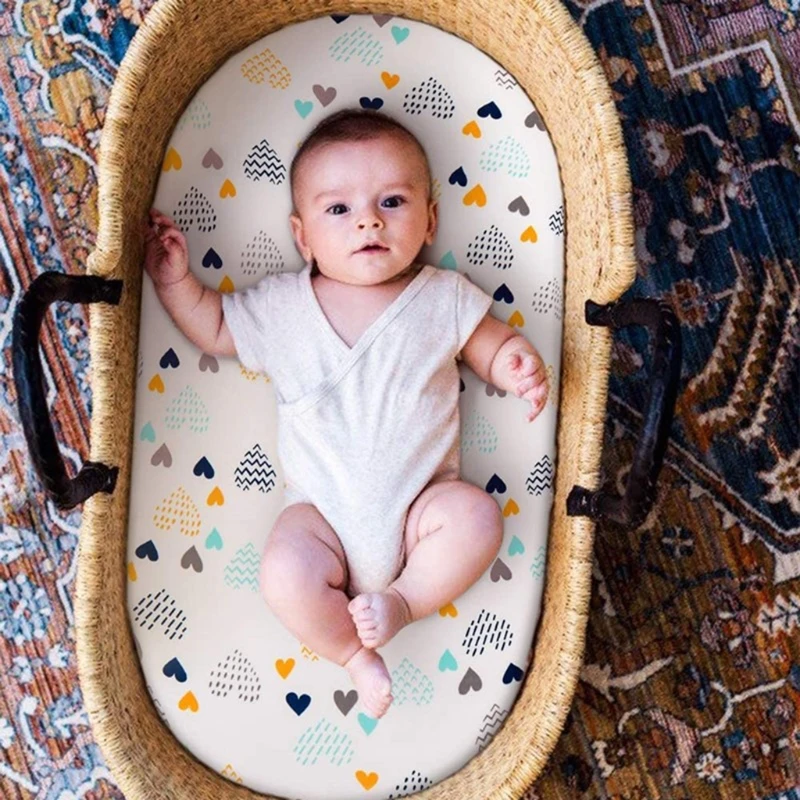 

Baby Moses Basket Sheet Printing Crib Care Changing Table Pad Mattress Protector