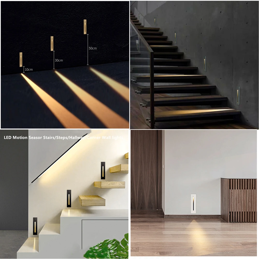 3 Вт Встраиваемый светодиодный светильник для лестниц 85 265 в Уличный настенный