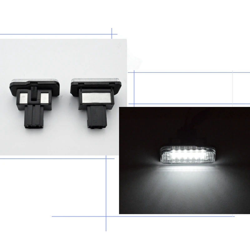 

DHBH-2X18SMD Error Free Xenon White LED License Number Plate Light Lamps for Tesla Model S 2012-2016 License Number Plate