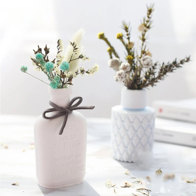 

3D Flower Vase Silicone Mold Flower Urn Pot Concrete Resin Casting Mold Tools 83XF