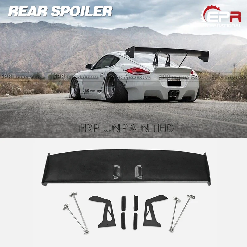 

For 09-12 Porsche Cayman 987.2 Gen II Facelift RB Style Fiber Glass Rear GT Spoiler Wing FRP Unpainted Body Kit