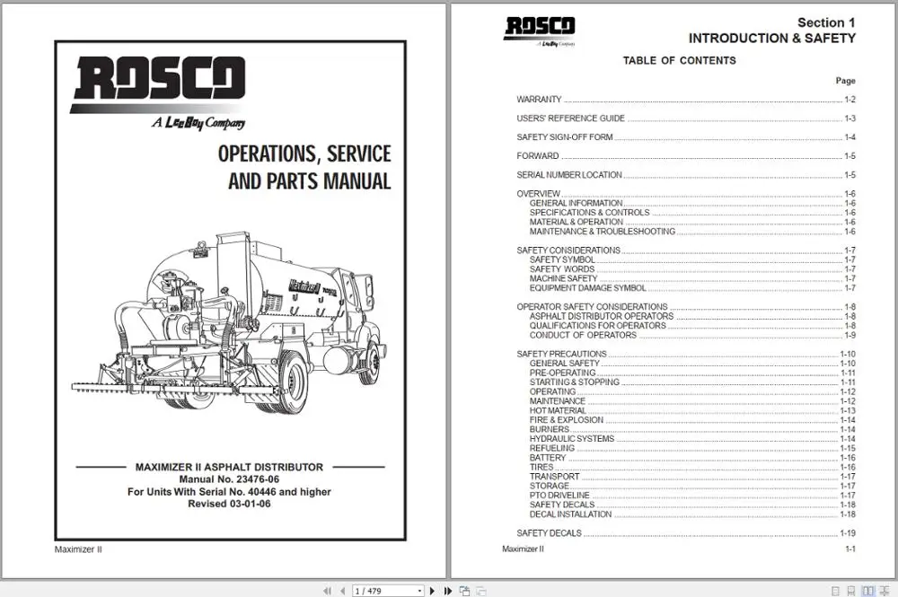 Строительное оборудование Leeboy Rosco LBP все модели операций и руководство по