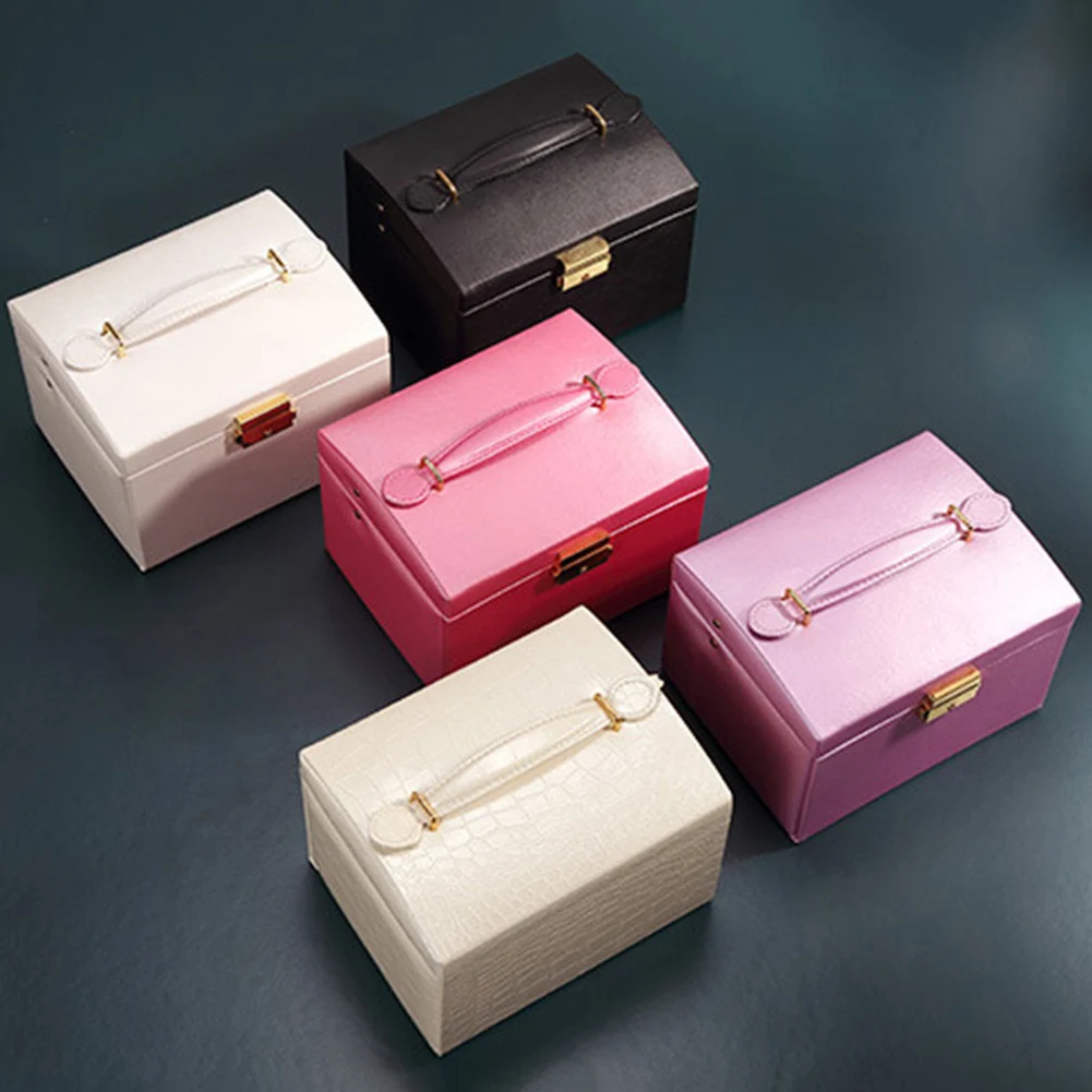 Женская многослойная шкатулка для хранения ювелирных изделий портативный бокс с