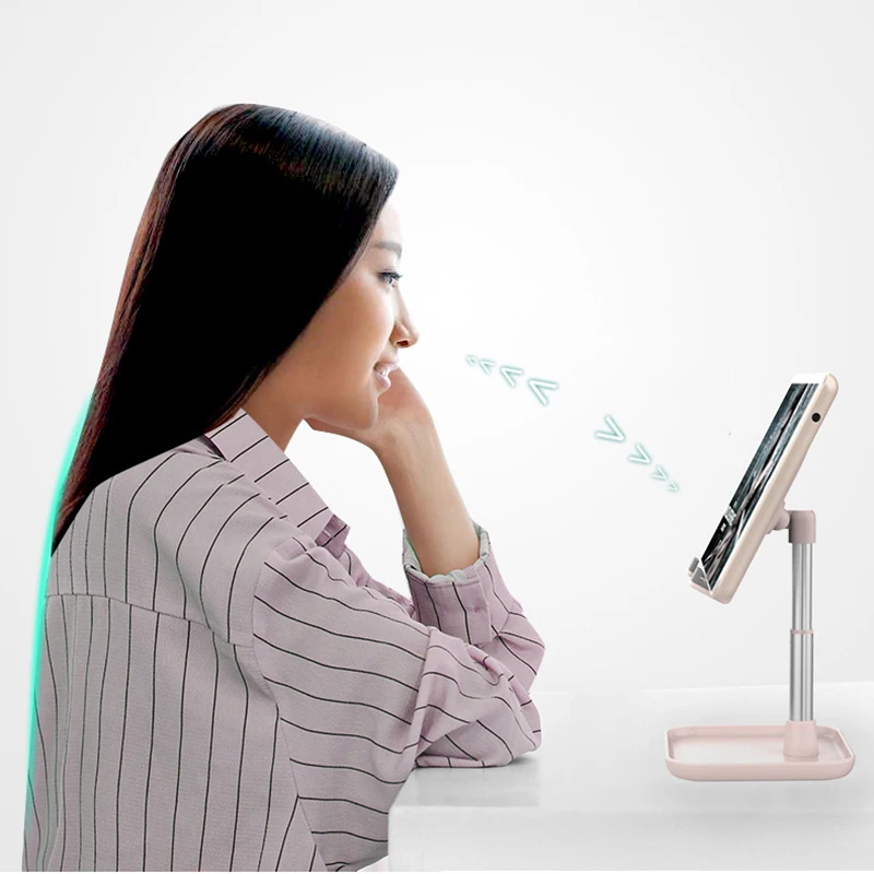 

Adjustable Tablet Mobile Phone Holder Aluminum Alloy Folding Mobile Phone Stand for IPad Pro 12.9 2020 IPhone Samsung Huawei