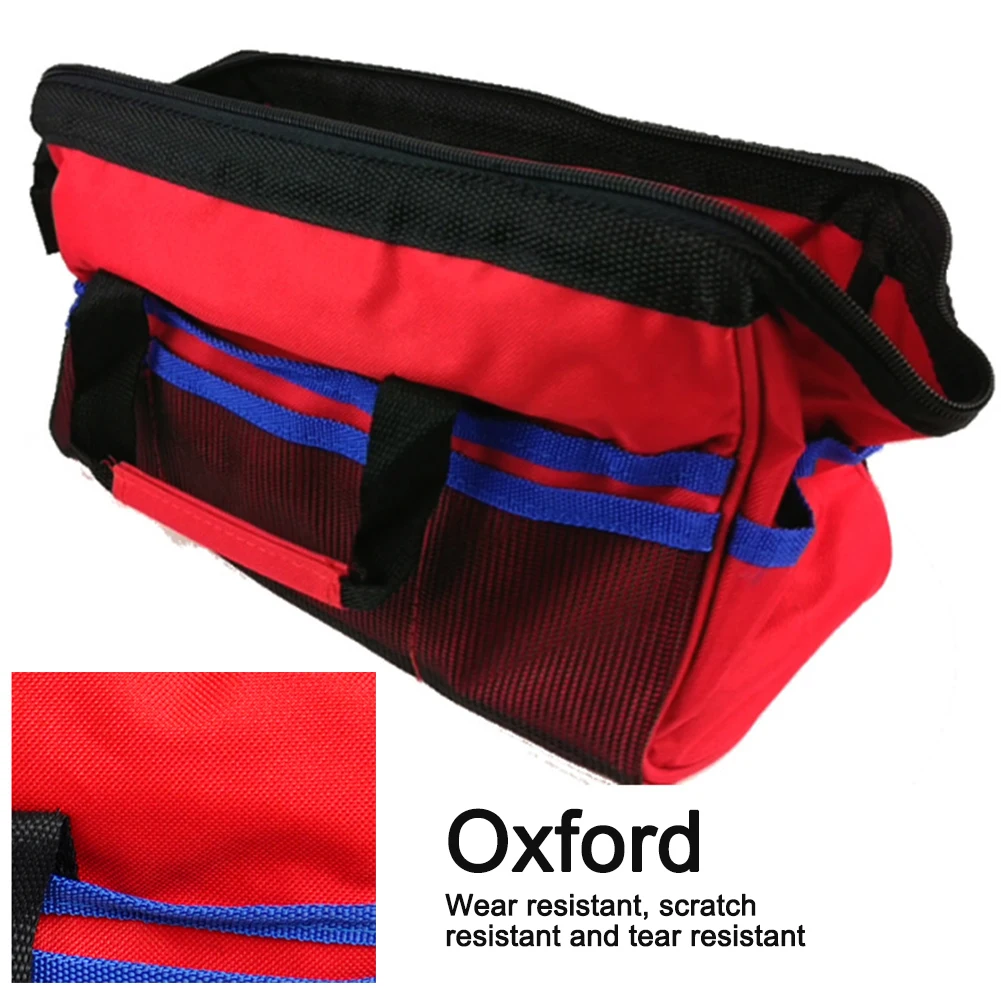 

Heavy Duty Storage Multi Pockets Durable Pouch Wide Mouth Technician Handbag Large Capacity Garden Tool Bag Oxford Cloth