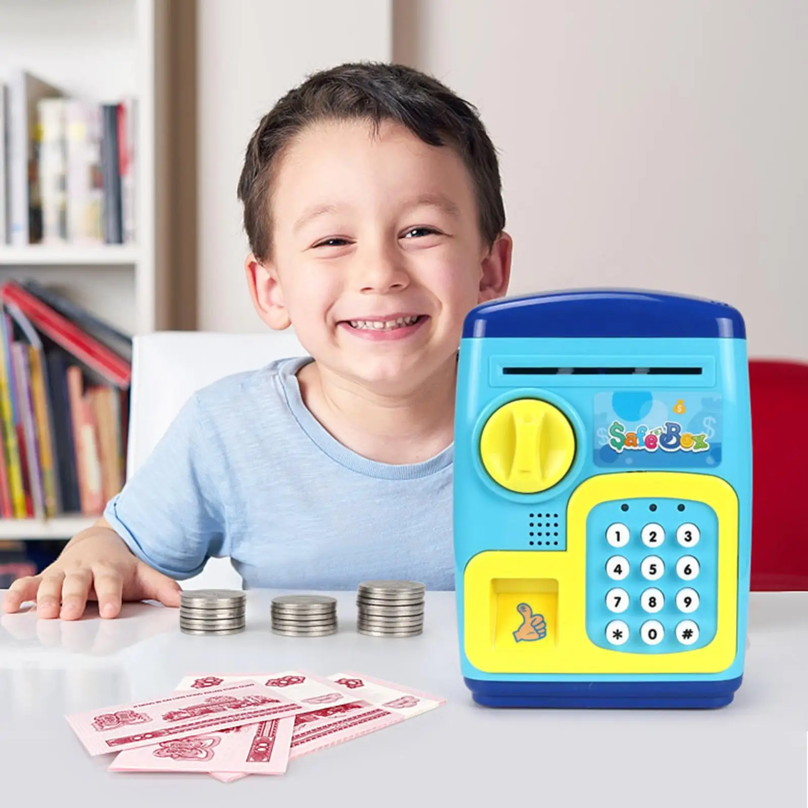 

Electronic Piggy Bank Safe Money Box Tirelire For Children Digital Coins Cash Saving Safe Deposit Machine Birthday Gift Kids
