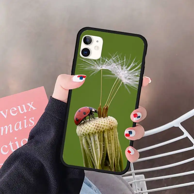 

four leaf ladybug daisy Phone Case for iPhone 11 12 pro XS MAX 8 7 6 6S Plus X 5S SE 2020 XR