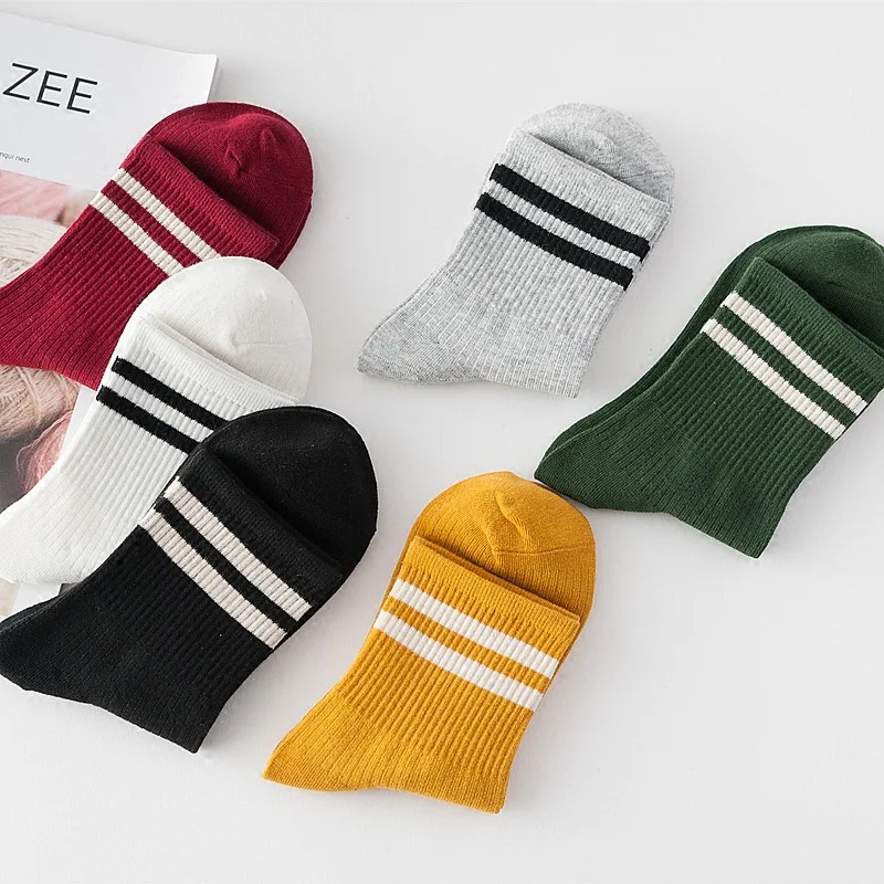 Носки женские хлопковые в стиле Харадзюку удобные летние тонкие до щиколотки