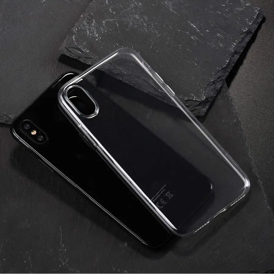 Ультратонкий Прозрачный чехол для iPhone X XS Max XR тонкий мягкий из полиуретана