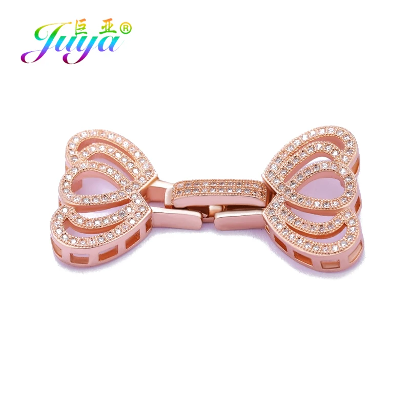 Rose Gold Juya Ali Moda кубический цирконий декоративный Дракон крепеж разъемы для DIY натуральный камень барокко Жемчуг Ювелирные изделия с кистями изготовления - Цвет: Rose Gold