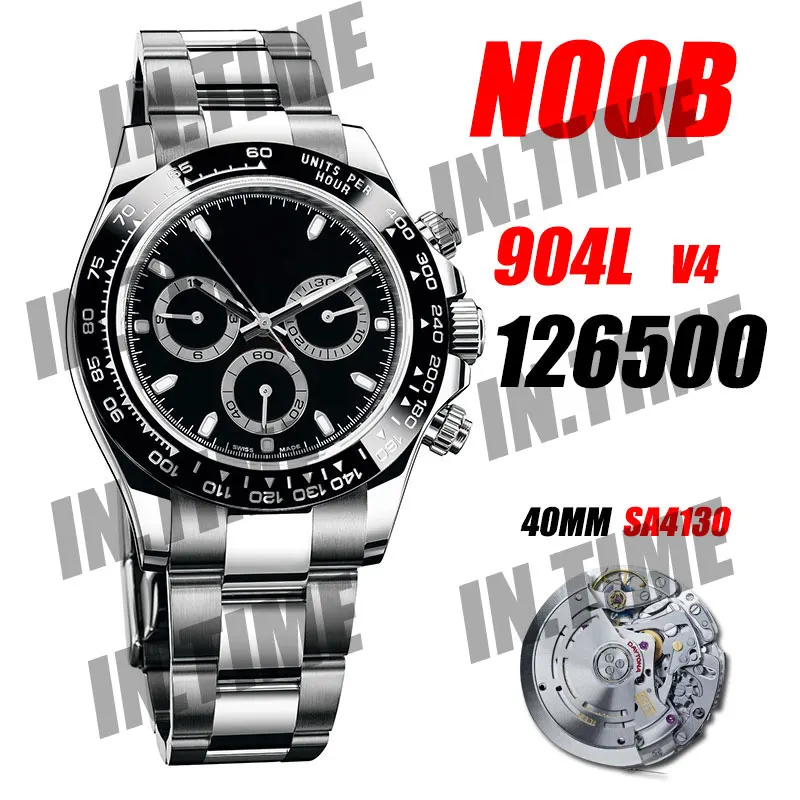 

Mechanical Watch Men's Daytona 116500 Noob 1:1 Best Edition 904L Case/Bracelet Panda SA4130 V4 Chronograph 12.5mm Watch01