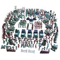 307 piece plastic toy soldier playset army men action figure scene model