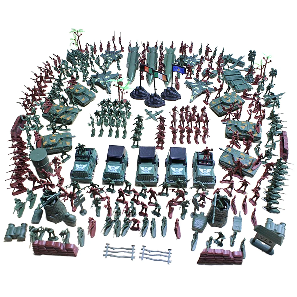 307 шт Пластик солдатика Playset армии Для мужчин фигурку модель сцены|Игровые