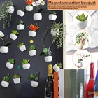 3D искусственный цветочный магнит суккулент наклейка на холодильник подвесная ваза для растений горшечный Декор наклейка на холодильник