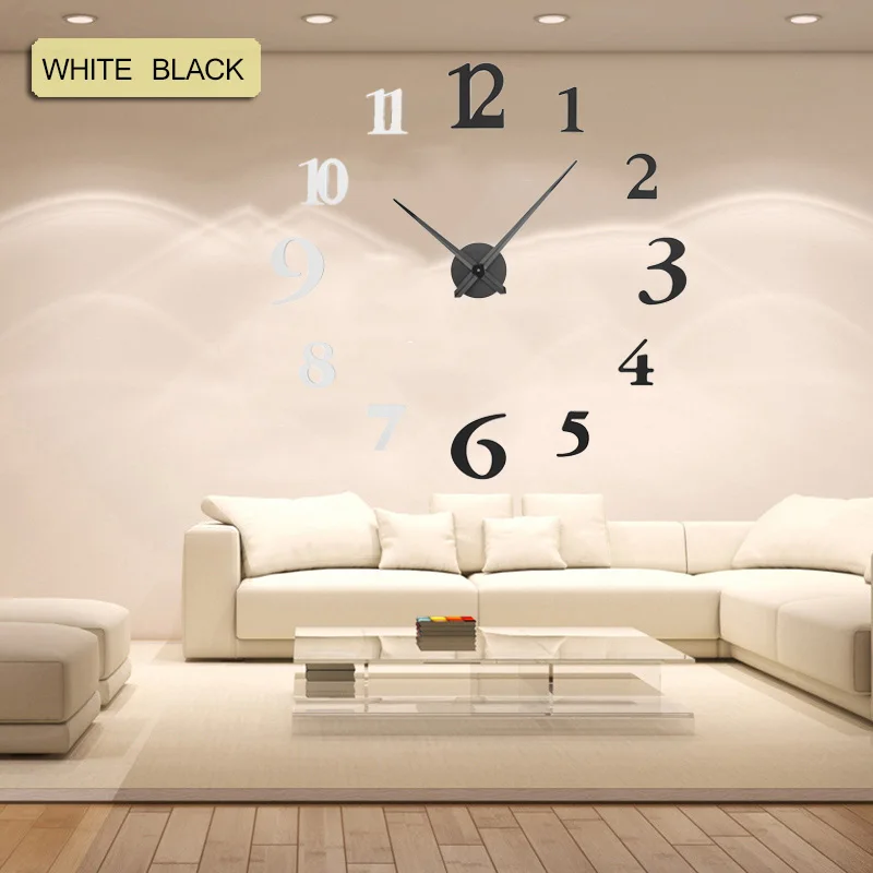 2019 новейшая модель настенных часов сделай сам 3D акриловые наклейки зеркало EVA