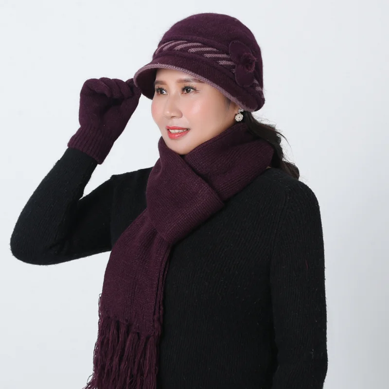 Новые украшения из кроличьего меха вязаная шапка и шарф набор с неровным краем в