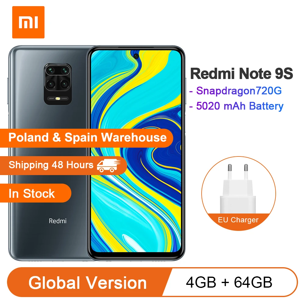 Глобальная версия смартфона Xiaomi 4 ГБ 64 Восьмиядерный процессор Snapdragon 720g экран 6 67