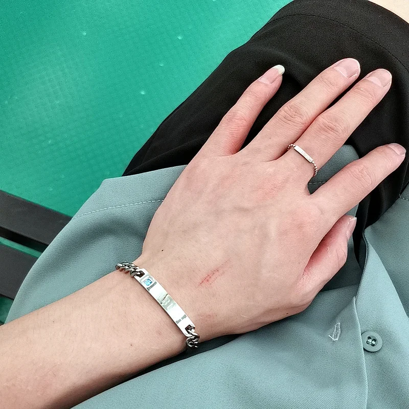 

1:1 Best Quality Ambush Bead Ring Size 7/9 Couples 99.9% Silver Ring Men Women Lovers 999 Silver Ring