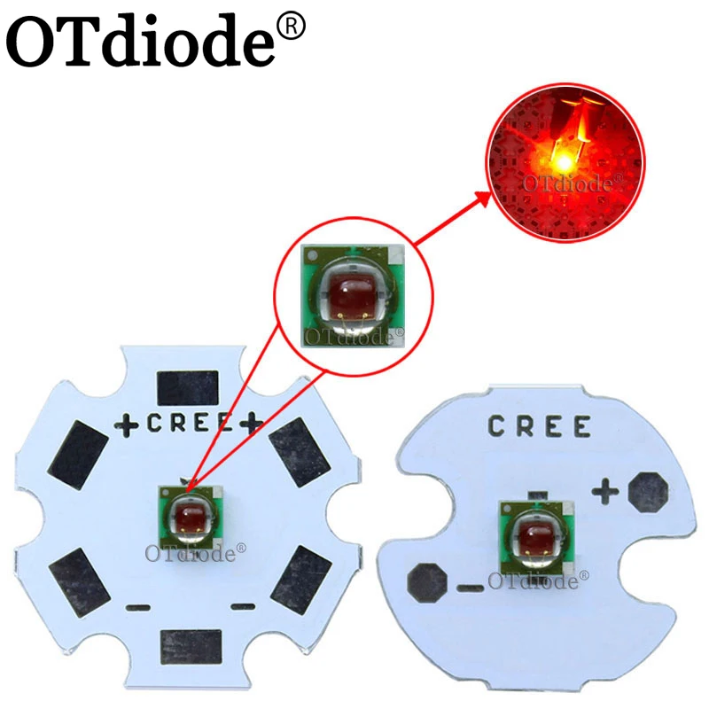10 шт. оригинальный Cree XPE XP-E R3 1-3 Вт 3535 красный светодиодный эмиттер 620-625nm растения