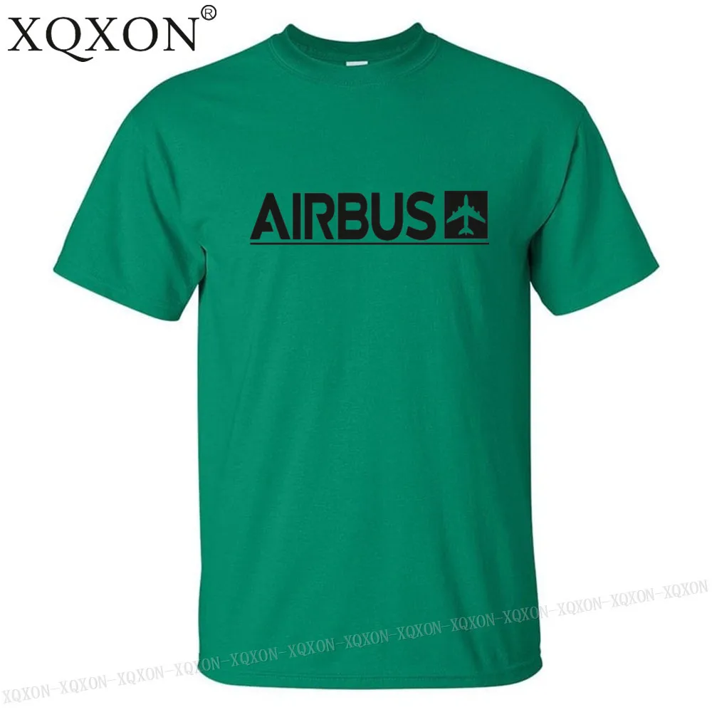 Green XQXON-, новые Забавные футболки, летние мужские хлопковые футболки, мужские футболки с принтом Airbus, K712 - Цвет: Green