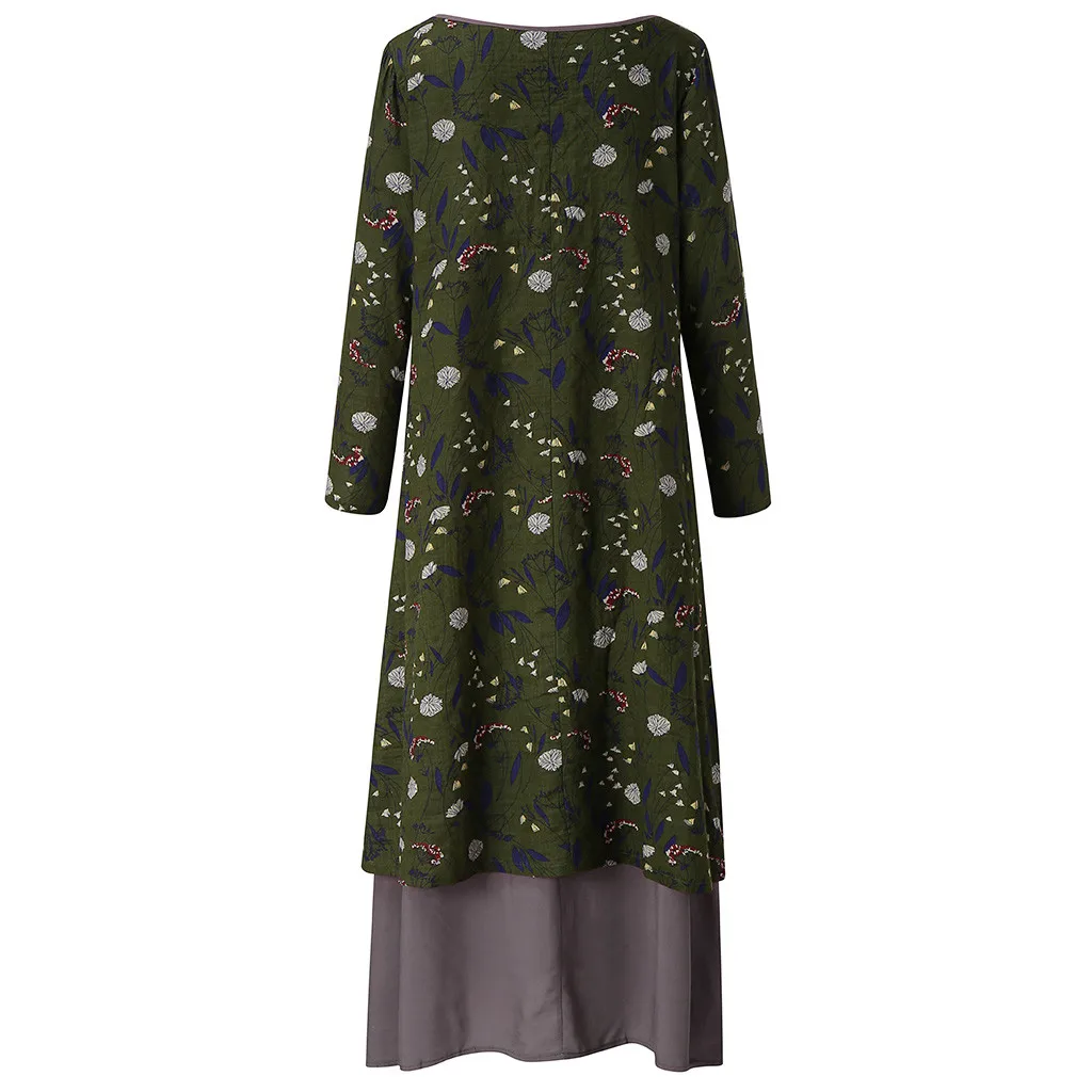 MISSOMO vestidos платье Для женщин Повседневное плюс Размеры летнее, длинное, макси платье девушка праздничной Стиль Feminino с винтажным принтом дропшиппинг 81