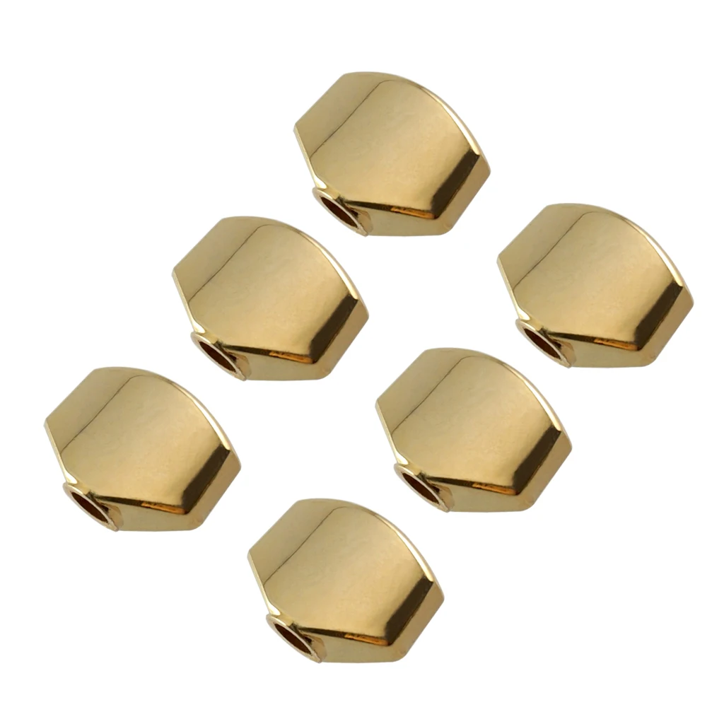 

6 Pieces Zinc Alloy Guitars Tuning Peg Knobs Button Small Square Gold