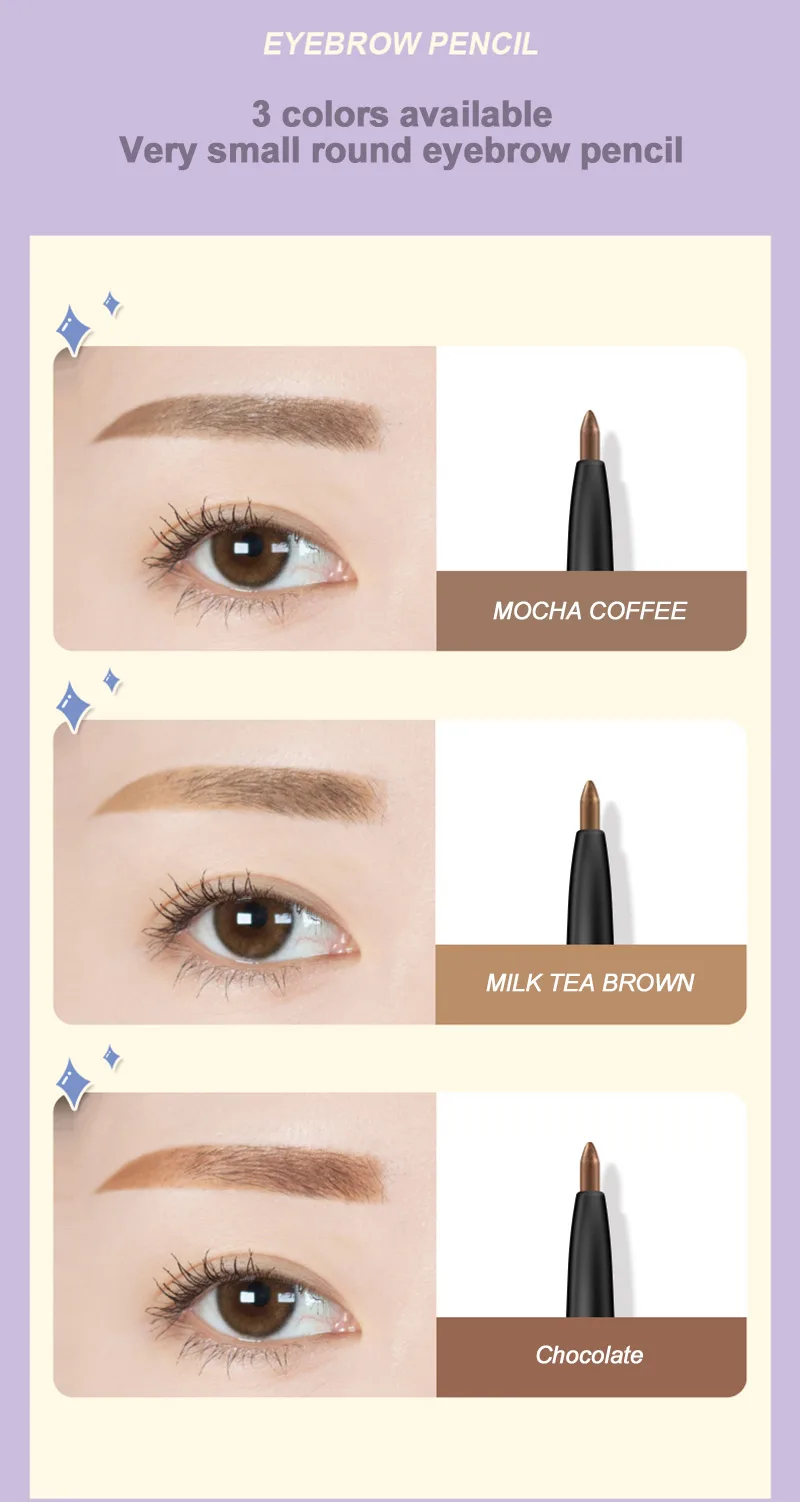 Ультратонкий карандаш для бровей естественное вращение долговечный