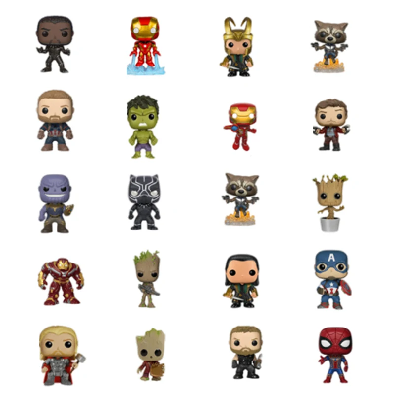 

Кукла Мстители Q Version, Железный человек, Тор, Капитан Америка, Халк, Человек-паук, настольная кукла, декоративная фигурка, детская игрушка