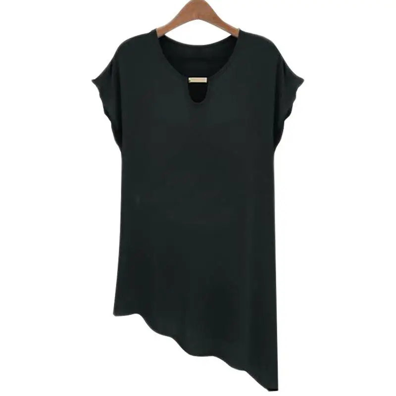 Женская шифоновая блузка с коротким рукавом свободного покроя | одежда