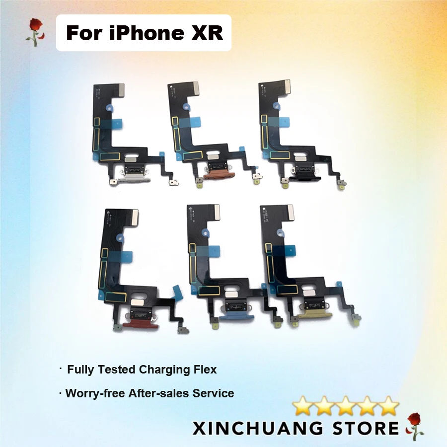 Оригинальный качественный зарядный порт USB док-разъем гибкий кабель для iPhone X-XR-Xs