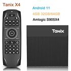ТВ-приставка Tanix X4, Android 2,4, Amlogic S905X4, 4 Гб, 32 ГБ, ГБ, двойной Wi-Fi, 4K, 4 ГБ, 64 ГБ, Смарт ТВ-приставка, медиаплеер PK Tanix TX9S