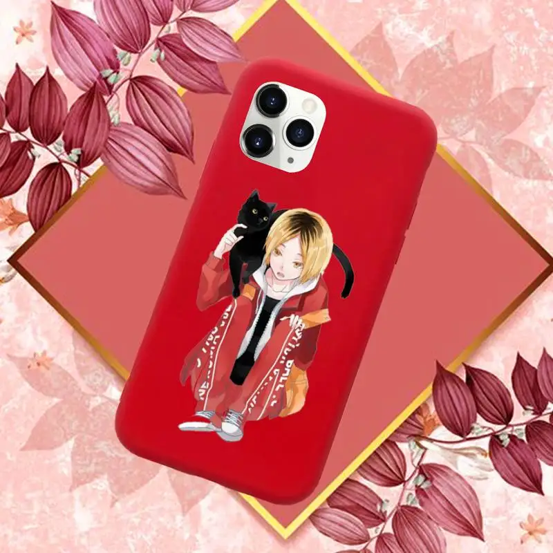 

Kenma Kozume of Haikyuu Phone Case Red Candy Color for iPhone 11 12 mini pro XS MAX 8 7 6 6S Plus X SE 2020 XR