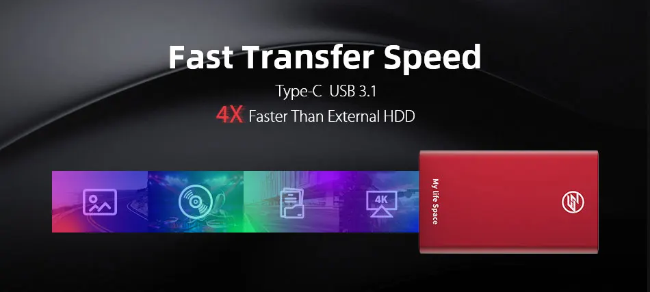 KingSpec внешний SSD жесткий диск 64 Гб 128 ГБ HDD 256 ГБ 512 ГБ Портативный внешний SSD 1 ТБ hdd для ноутбука с USB 3,1 type C