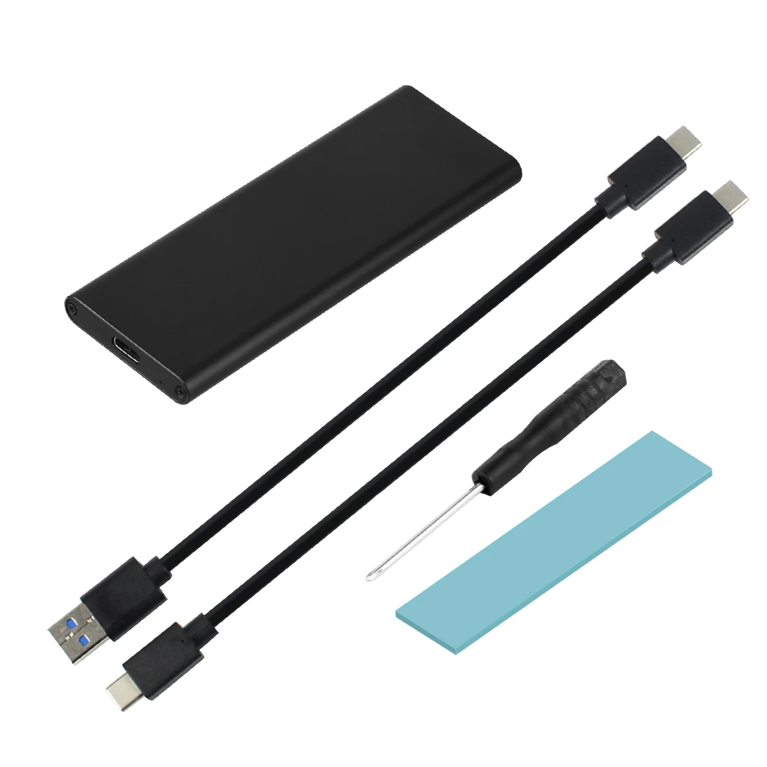 usb3 1 type c to m 2 pcie ssd box solid state drive hdd enclosure case 2 cables 10gbps m2 pci e mmb key support 4tb 2280 free global shipping