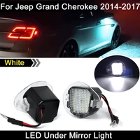 2pcs for jeep grand cherokee 2014 2017 white high brightness led side under mirror lamp puddle light