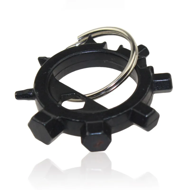 Многофункциональный мультитул универсального назначения для ремонта велосипеда наружного использования с открывалкой для бутылок, кольцом для гаечных ключей Аллен.