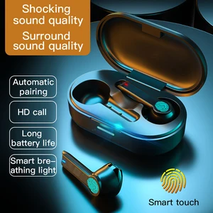 Camaroca Bluetooth Wireless Headphones With Mic Sports Waterproof TWS Earphones Touch Control Wirele in Pakistan