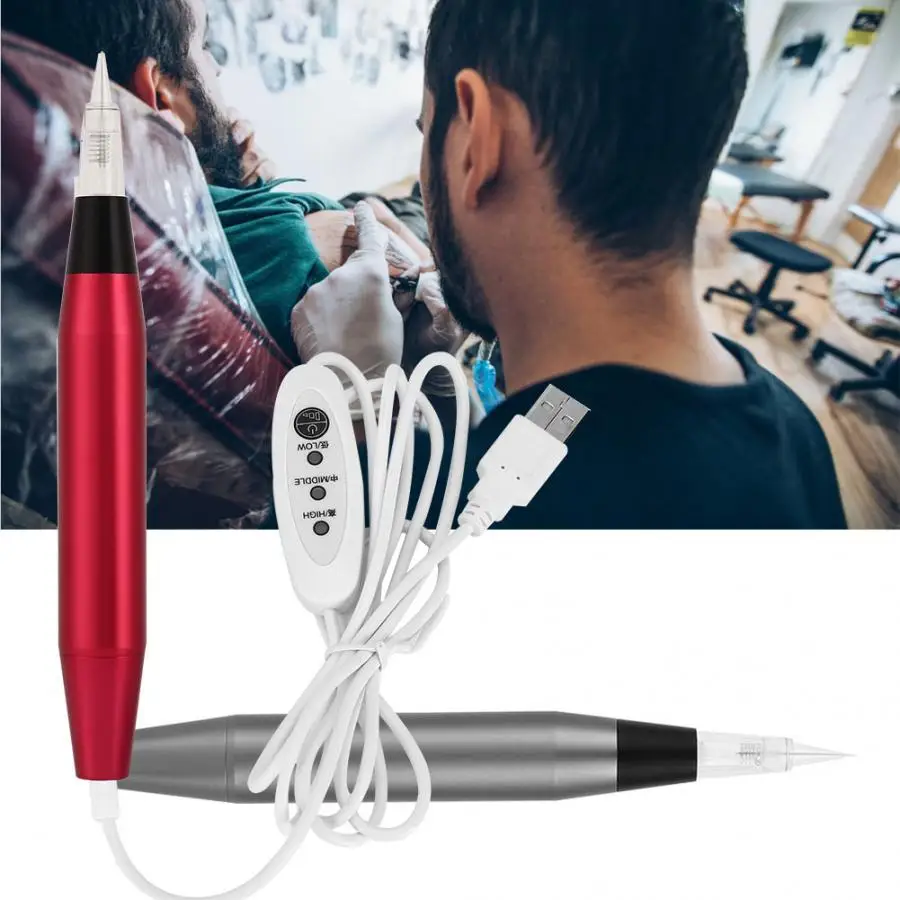 

New Microblading Pen Permanent Makeup Tattoo Machine Makeup Eyebrow Lip Eyeline MTS Temporary Rotary Tattoo Machine Pen US Plug