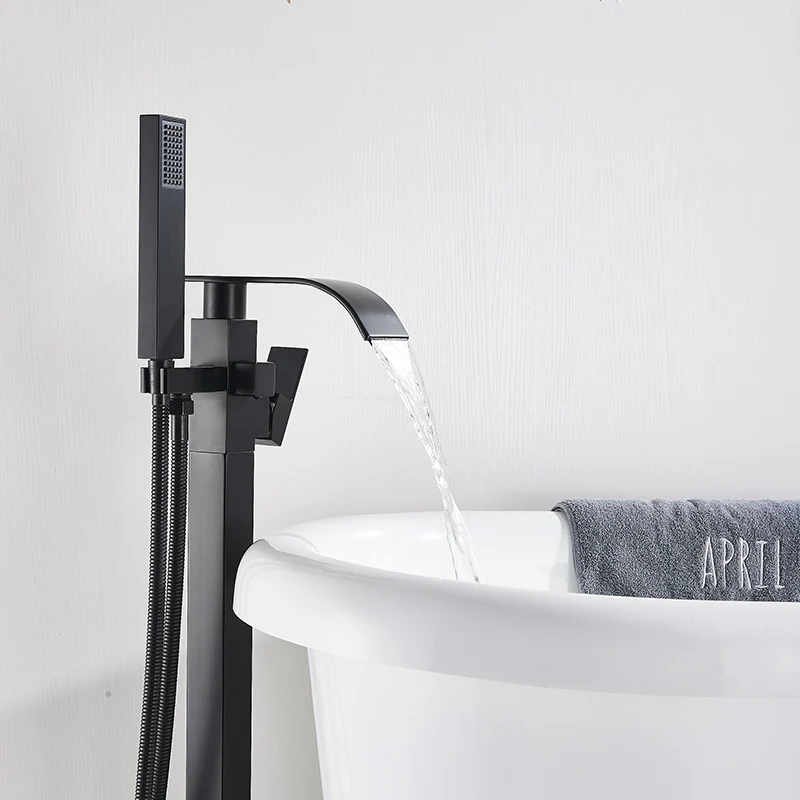 Senlesen отдельно стоящий смеситель для ванной комнаты с одной ручкой из твердой