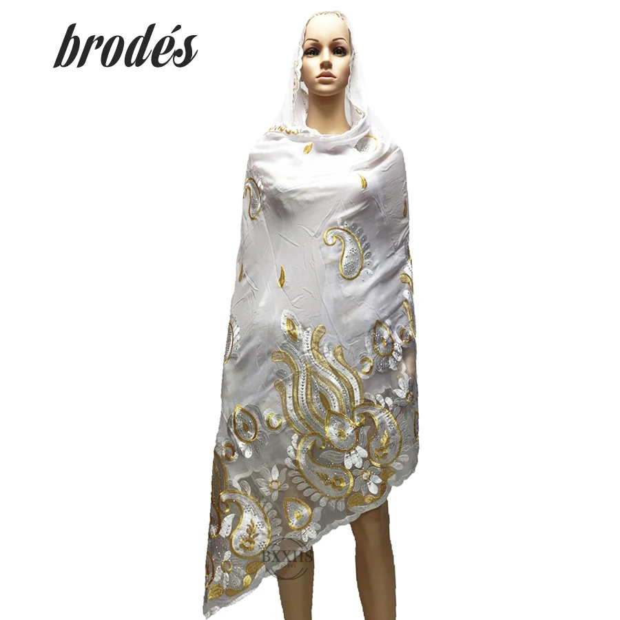 Африканский Дубайский мусульманский модный шифоновый Хиджаб Пашмины для