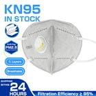 Маска-респиратор KN95 FFP2, 5-слойная дышащая маска с клапаном