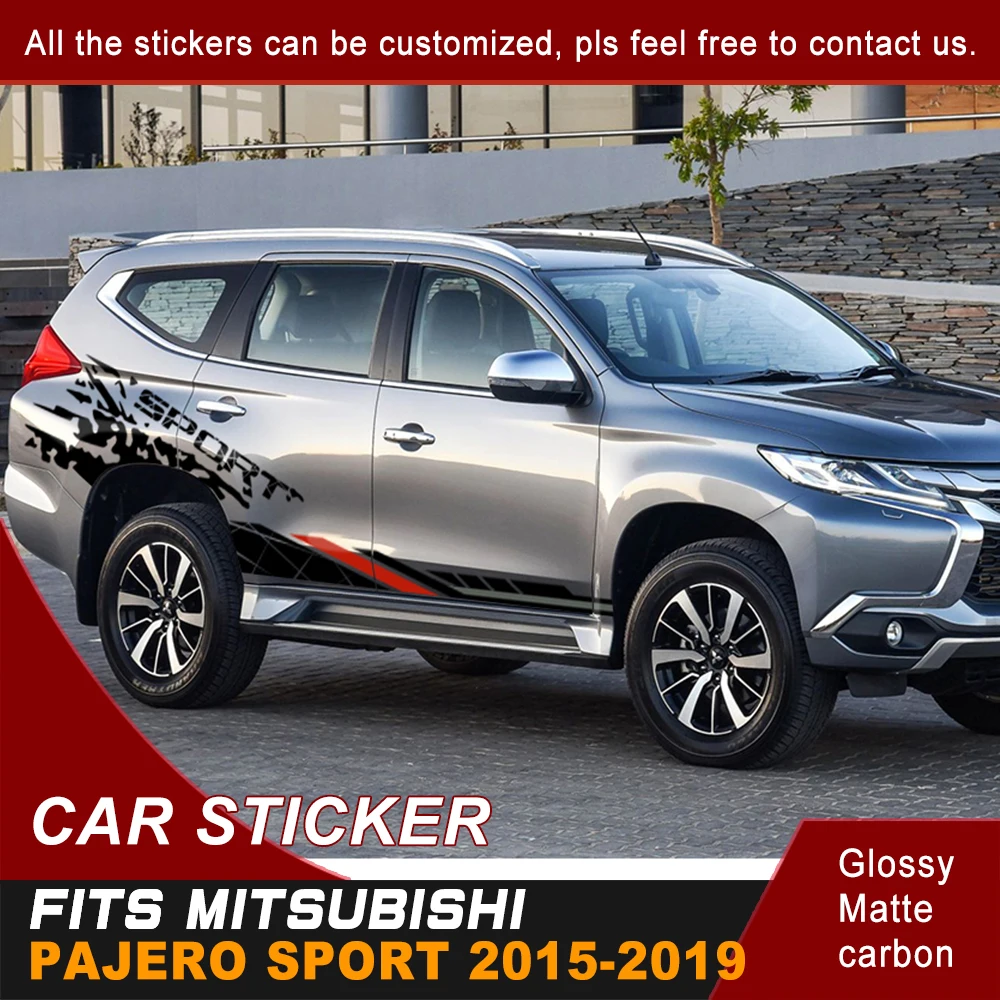 Виниловая наклейка для автомобиля MITSUBISHI PAJERO Sport 2015 2016 2017 2018 2019 3 цвета | Автомобили