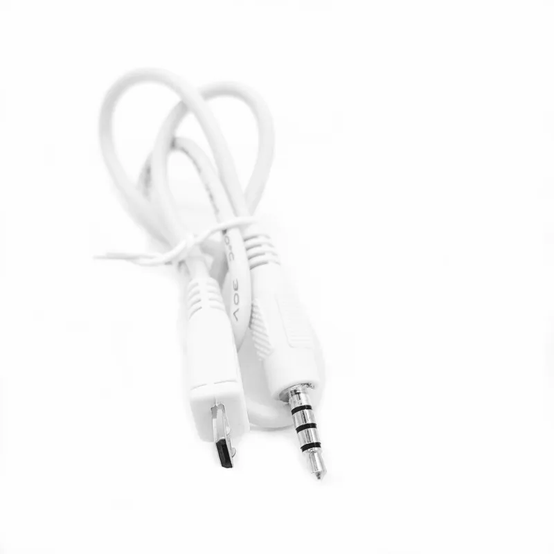 3.5mm Stereo Plug Male To Micro USB 5Pin Converter Adapter Audio Cable White | Электроника