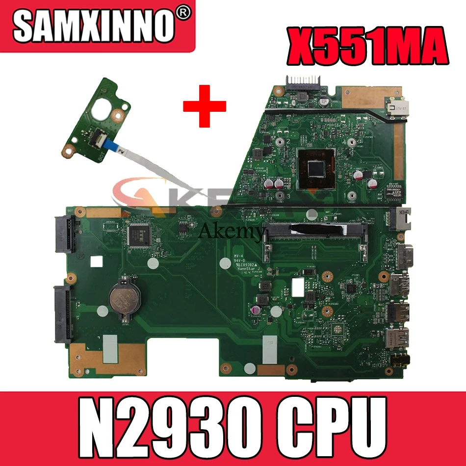 

Akemy X551MA Laptop motherboard for ASUS X551MA F551MA D550M original mainboard N2930 CPU