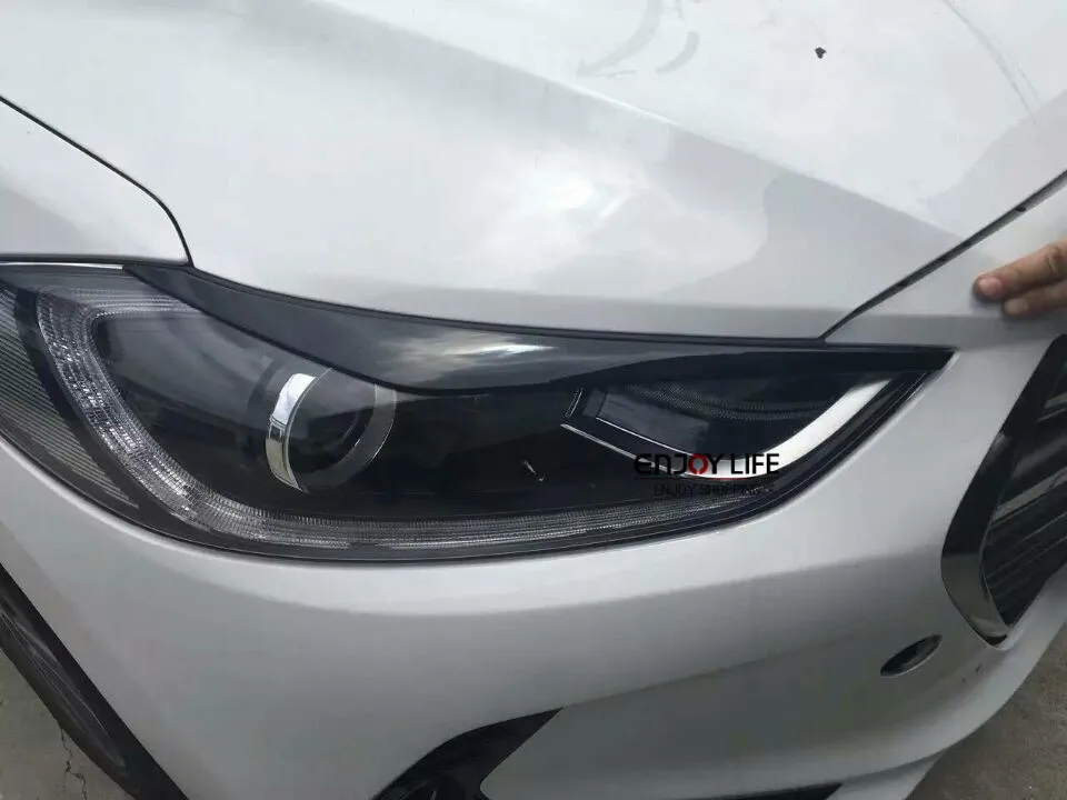 2 шт. декоративные наклейки для передних фар Hyundai Elantra AD / Avante 2016|headlight lids|trim covertrim