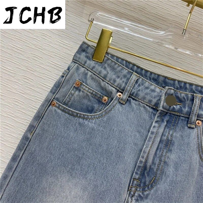Cotton Brand Luxury Women 2021 Early Spring New High-Waisted Slim Soft Jeans Casual Zipper Straight Wash Denim Pants