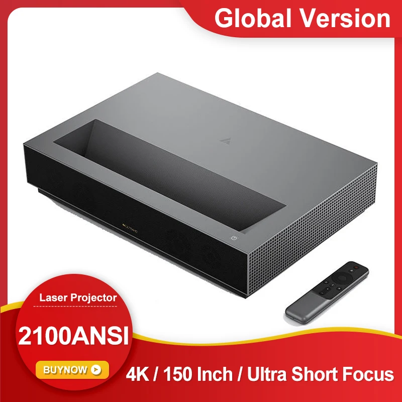 Лазерный проектор Fengmi 4K глобальная версия дюйма для кинотеатра Android TV 2100ANSI Google